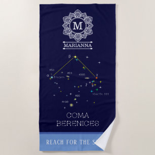 Serviette De Plage Constellation Coma Berenices de l'hémisphère Nord