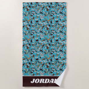 Serviette De Plage Cookie Monster Nom Nom Nom Nom Motif