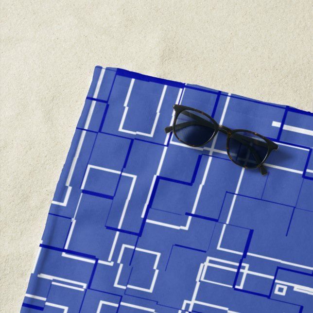 Serviette de plage cool chic Sky Blue (En situation)