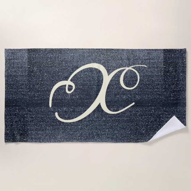 Serviette De Plage Cool Denim Look (Devant)