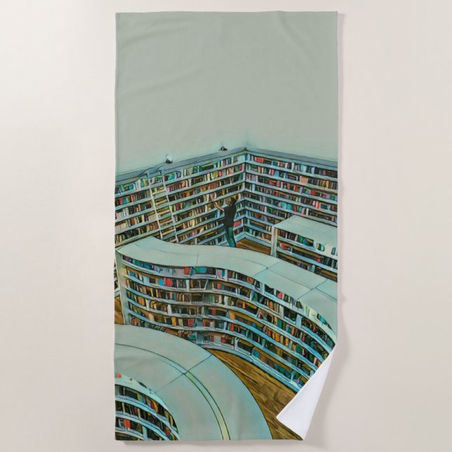 Serviette De Plage Cool lecture amant cadeau (Devant)