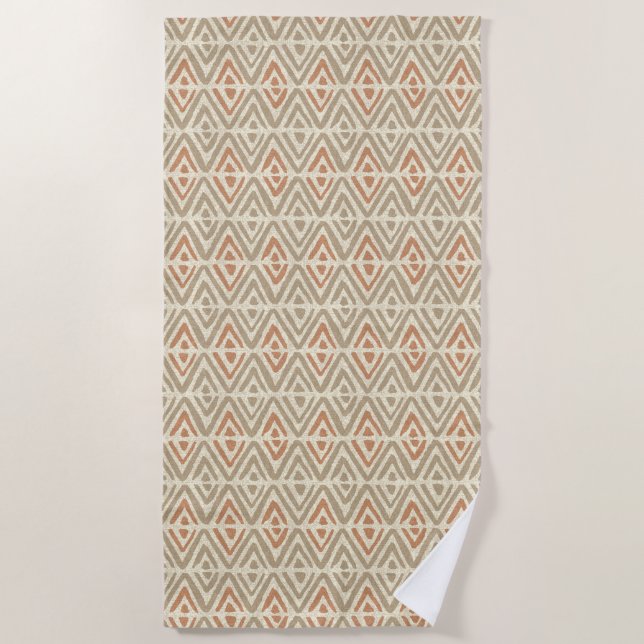 Serviette De Plage Coordonnées Tropical Spa - Zig Zag Tribal (Devant)