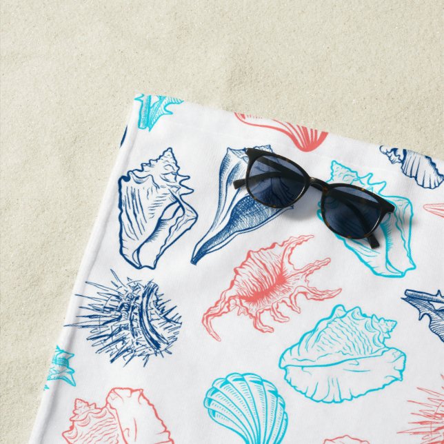 Serviette De Plage Coquillages (En situation)