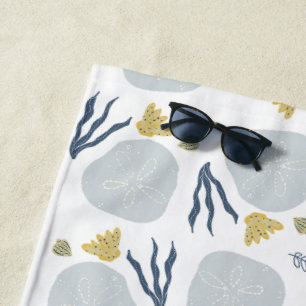 Serviette De Plage Coquilles de Dollar de Sable Motif de Plage