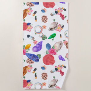 Serviette De Plage Coquilles de mer colorées