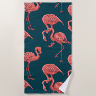 Serviette De Plage Corail vivant modèle flamingo