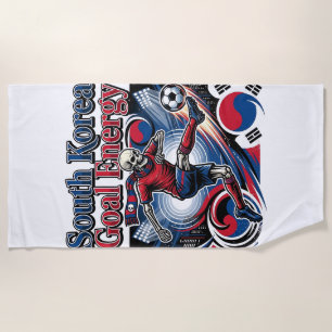 Serviette De Plage Corée du Sud Énergie de but Skeleton Attaquant Nat