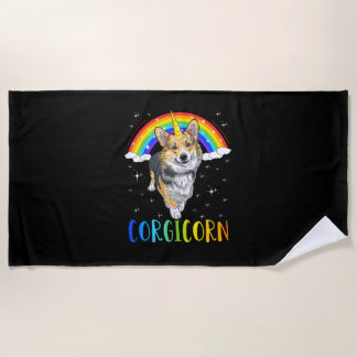 Serviette De Plage Corgicorn Corgi Licorne Filles Garçons Enfants Arc