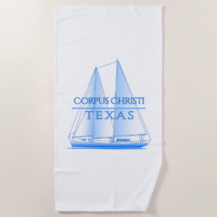 Serviette De Plage Corpus Christi Côtier Voilier Nautique