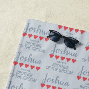 Serviette De Plage Cortège de mariage et de noce 5 Frère au cœur du m