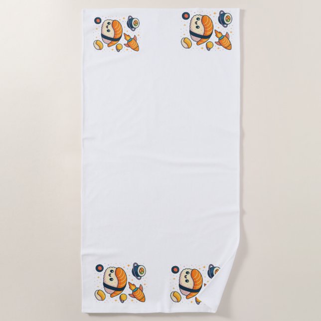 Serviette De Plage Cosmic Sushi Adventure (Devant)