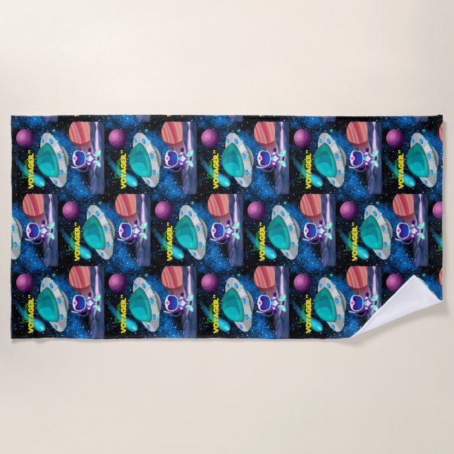 SERVIETTE DE PLAGE COSMIC VOYAGER (Devant)