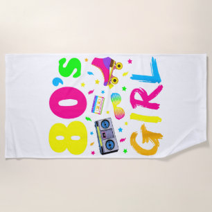 Serviette De Plage Costume de fête d'anniversaire de fille des années