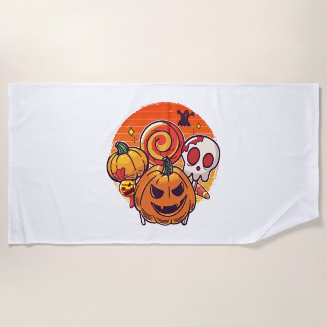 Serviette De Plage costume Halloween facile humeur halloween (Devant)