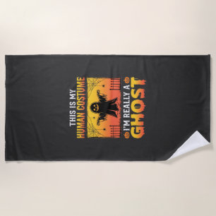 Serviette De Plage Costume Humain Halloween Fantôme Vintage