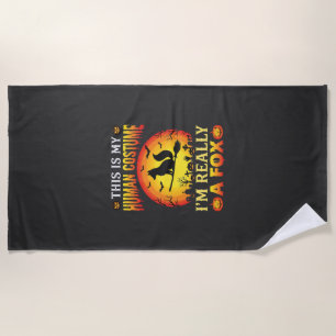 Serviette De Plage Costume Humain Renard Drôle d'Halloween