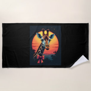 Serviette De Plage Cou de girafe comme un Rollercoaster Run Funny Ret