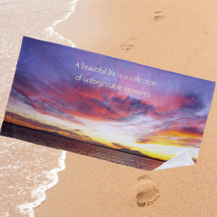 Serviette De Plage Coucher de soleil à couper le souffle sur la mer