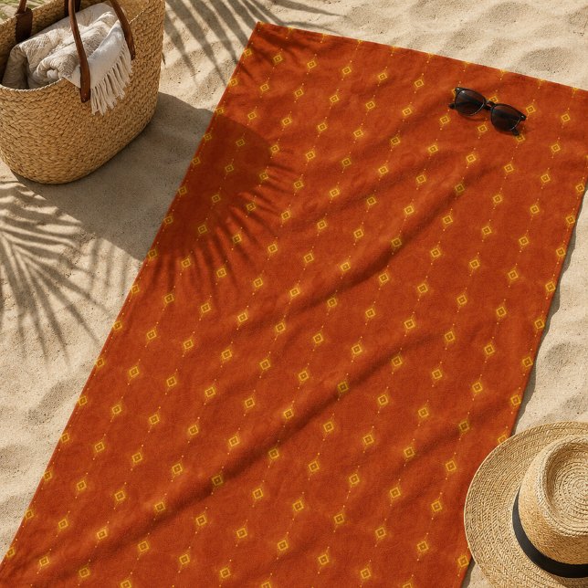 Serviette De Plage Coucher de soleil en terre cuite (Créateur téléchargé)