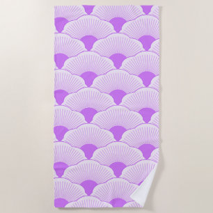 Serviette De Plage Coucher de soleil, violet tonique, texture béton