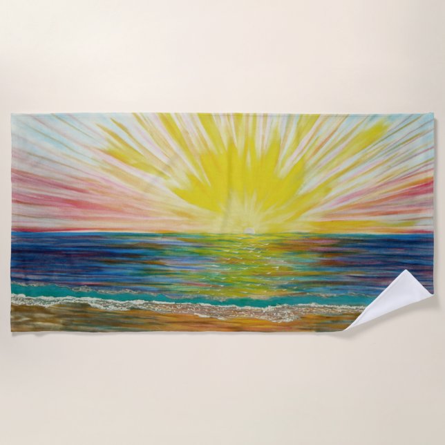 Serviette De Plage Coucher du soleil (Devant)
