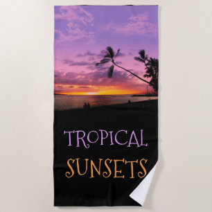 Serviette De Plage Couchers de soleil tropicaux