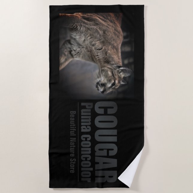 Serviette De Plage COUGAR：Beach Towel (Devant)