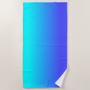Serviette De Plage Couleur au néon bleue et lumineuse au néon F