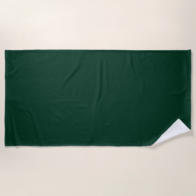 Serviette De Plage Couleur solide vert foncé (Devant)