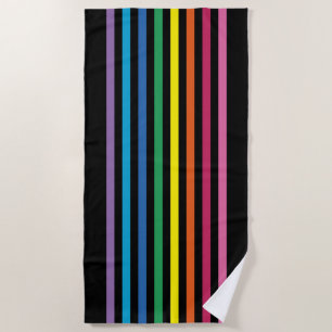 Serviette De Plage Couleurs arc-en-ciel simples et modernes Motif