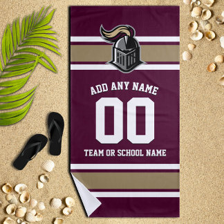 Serviette De Plage Couleurs d'équipe et mascotte personnalisées
