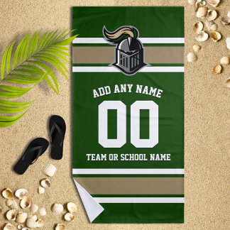 Serviette De Plage Couleurs d'équipe et mascotte personnalisées