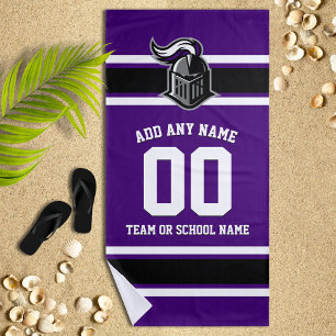 Serviette De Plage Couleurs d'équipe et mascotte personnalisées