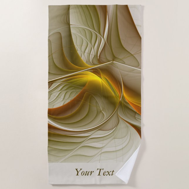 Serviette De Plage Couleurs des métaux précieux, nom fractal Abstrait (Devant)