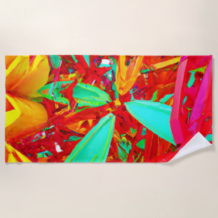 Serviette De Plage Couleurs vives Motif Abstrait
