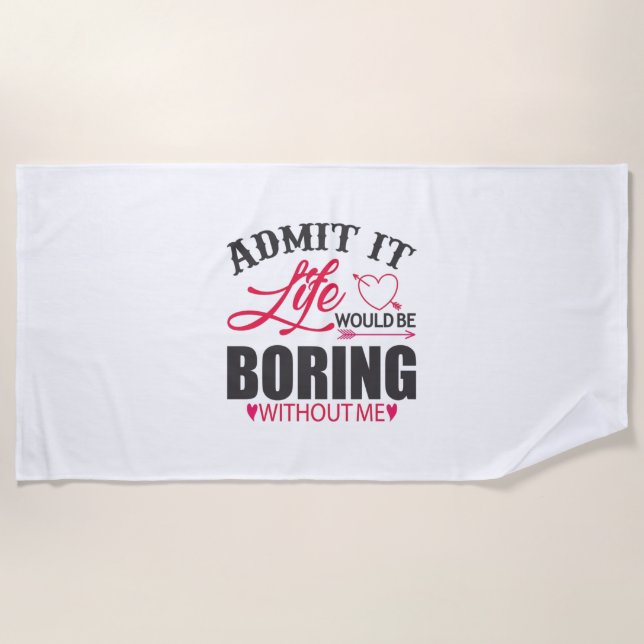 Serviette De Plage Couple Art Admet It Life (Devant)
