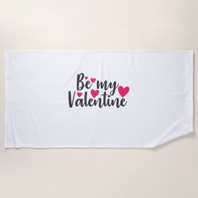 Serviette De Plage Couple Art Be My Valentine (Devant)