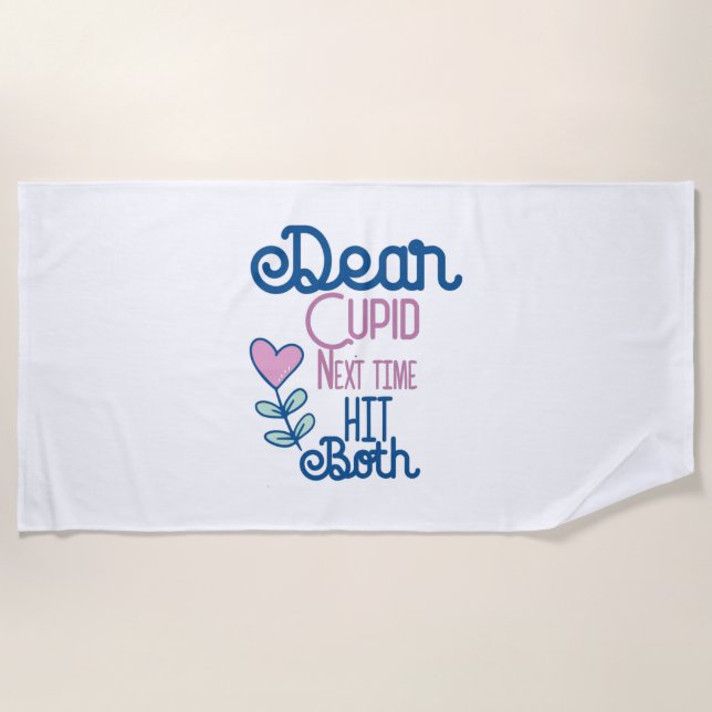 Serviette De Plage Couple Cadeau La prochaine fois frappe les deux (Devant)