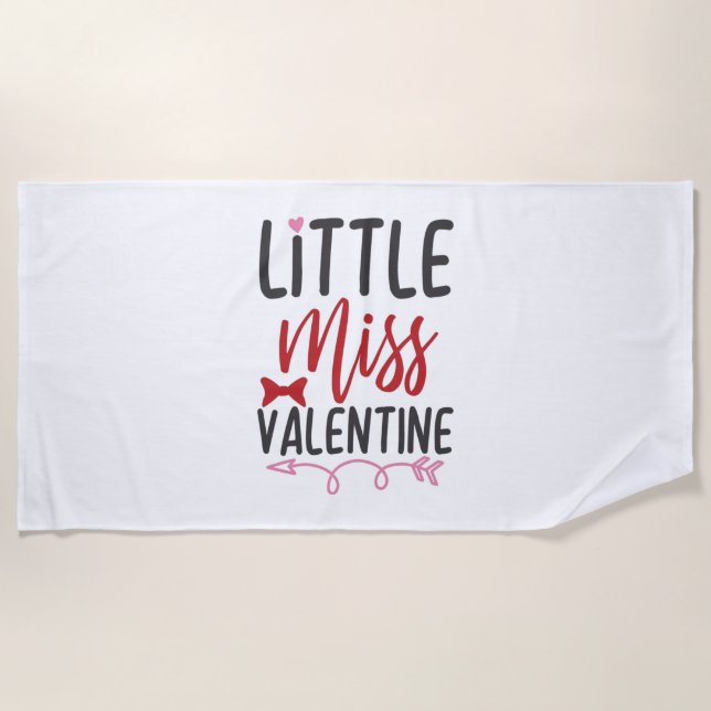 Serviette De Plage Couple Giant Little Miss Valentine (Devant)