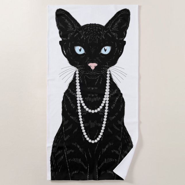 Serviette De Plage Couples de chat (Devant)