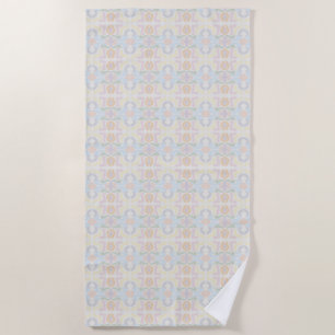 Serviette De Plage Coups de pinceau pastel aquarelle sur fond blanc n
