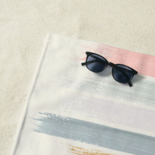 Serviette De Plage Coups de pinceau pastel personnalisés