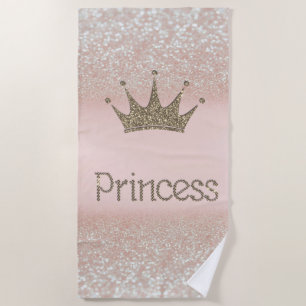 Serviette De Plage Couronne scintillante pour fille mignonne, Princes