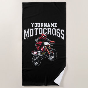 Serviette De Plage Course Motocross Dirt Bike Rider personnalisée