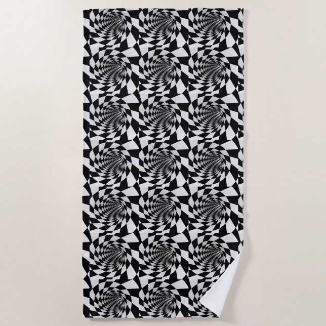 Serviette De Plage Couverture à vortex d'illusion optique (Devant)