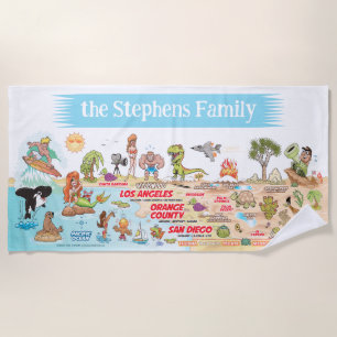 Serviette De Plage Couverture de plage personnalisée SoCal Sunset