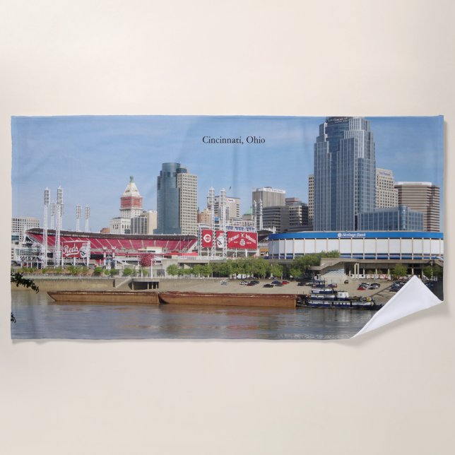 Serviette de plage Covington & Barges (Devant)