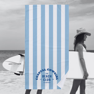Serviette De Plage Cowgirl Côtière Le Club de Plage Rayure de Cabane