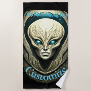 Serviette De Plage Crâne Alien Tête Thunder_Cove