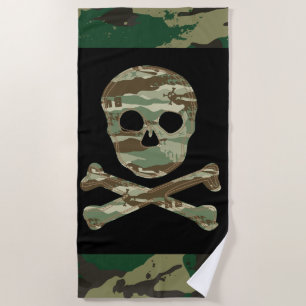 Serviette De Plage Crâne Camo